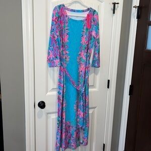 Upf 50+ Carabella Chillylilly Midi Beachy Dress SEAWEED SAMBA ENGINEERED NWT XL